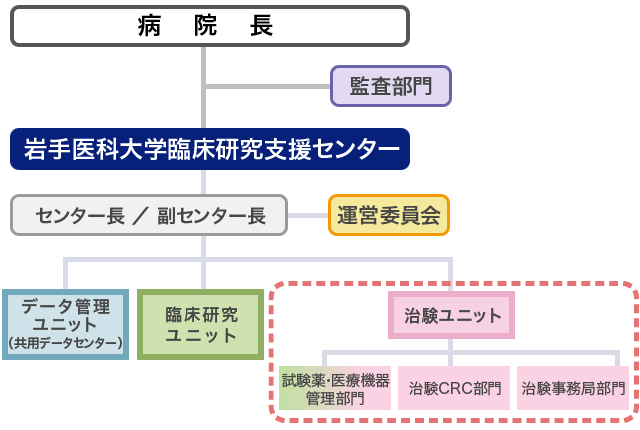 岩手医科大学臨床研究支援センター組織図